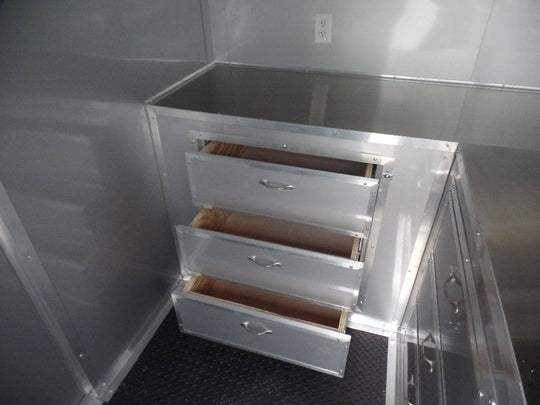 8.5' x 20' Concession Food Dove Grey BBQ Trailer With Appliances - SLE Equipment - 2