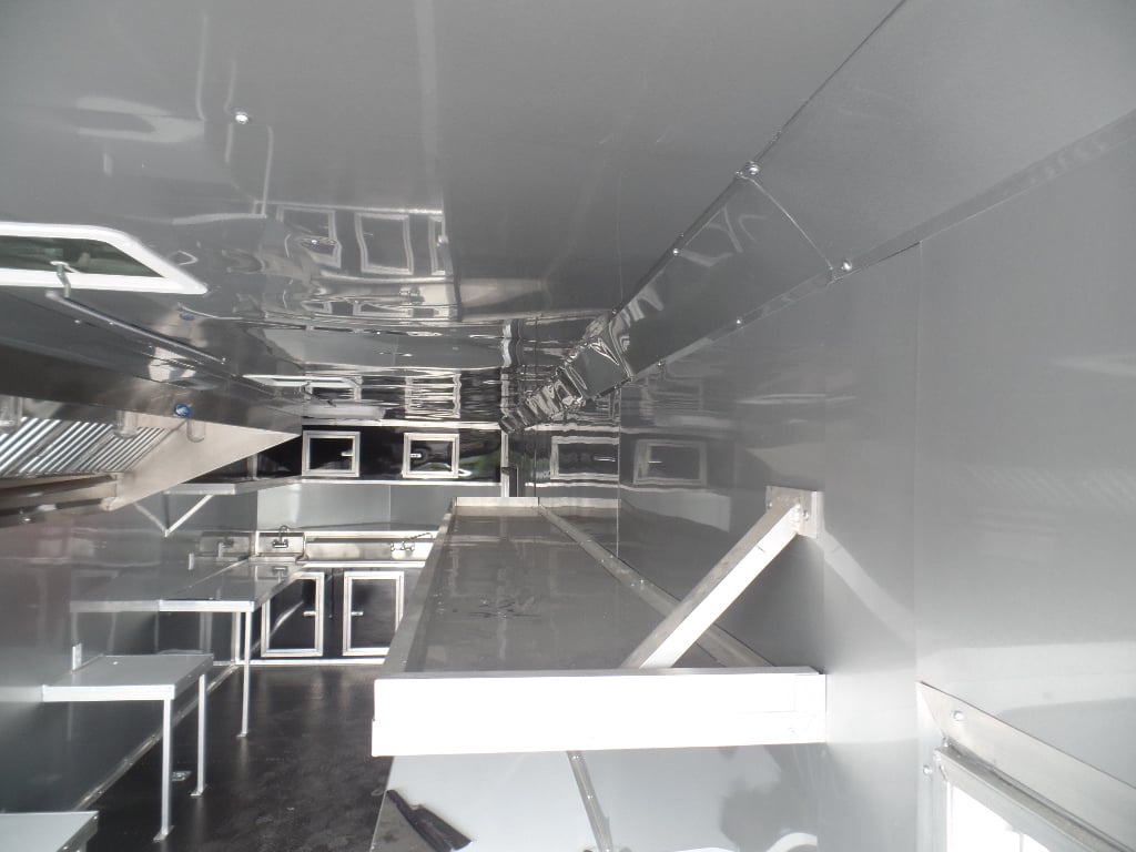 8.5' x 28' Black Concession Food Event Trailer