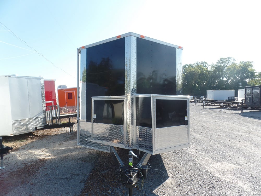 8.5' x 24' Concession Trailer Black Food Event Catering