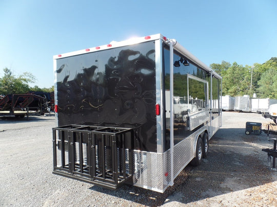 8.5' x 24' Concession Trailer Black Food Event Catering