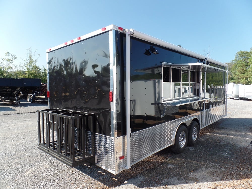 8.5' x 24' Concession Trailer Black Food Event Catering