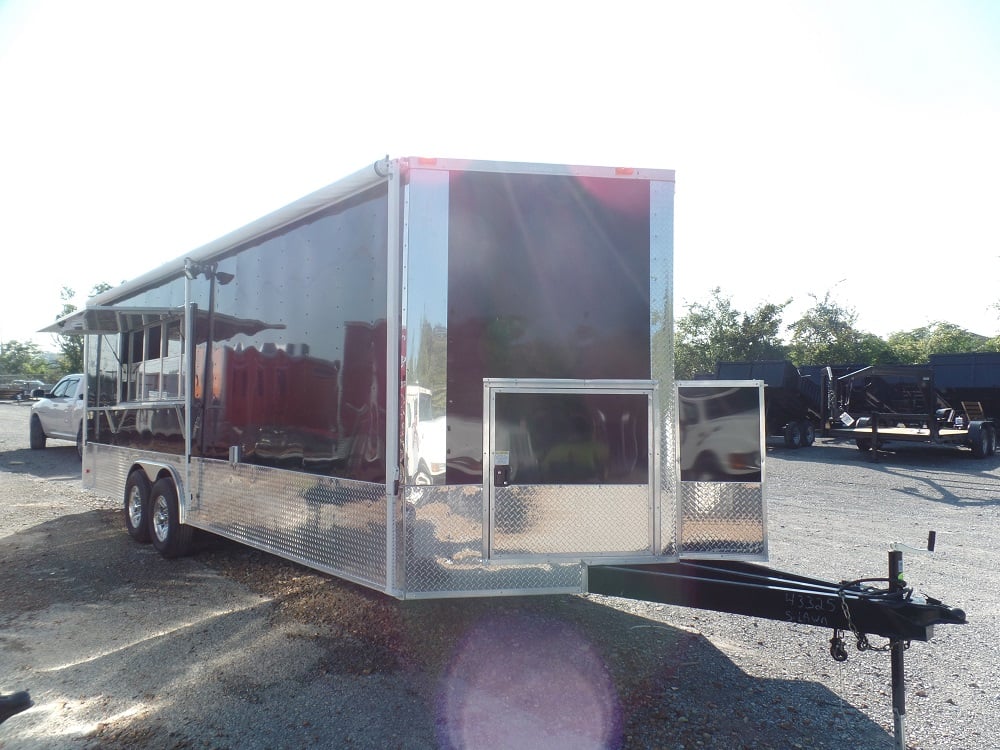 8.5' x 24' Concession Trailer Black Food Event Catering