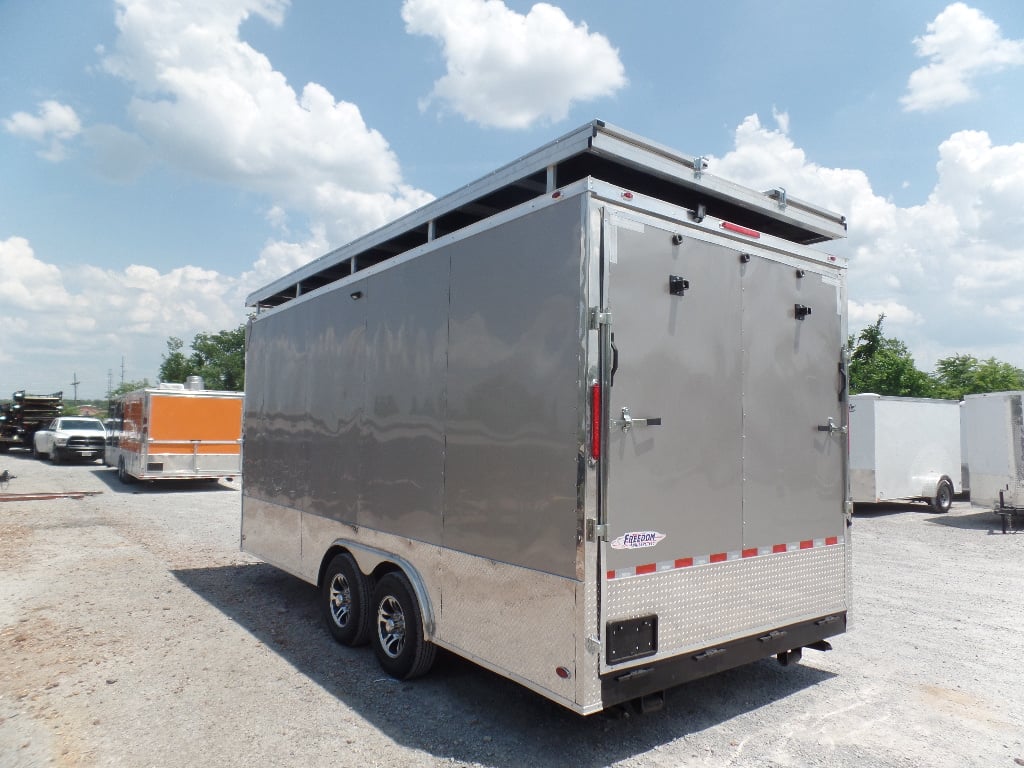 8.5' x 19' Arizona Beige Custom Concession Stage Trailer