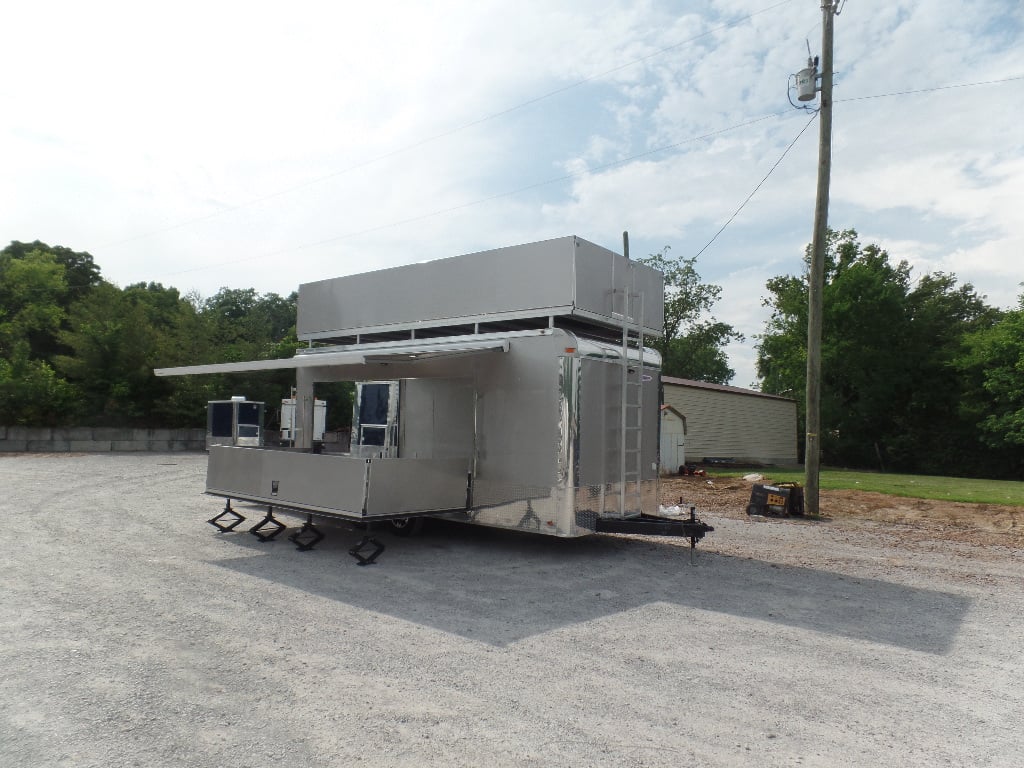 8.5' x 19' Arizona Beige Custom Concession Stage Trailer