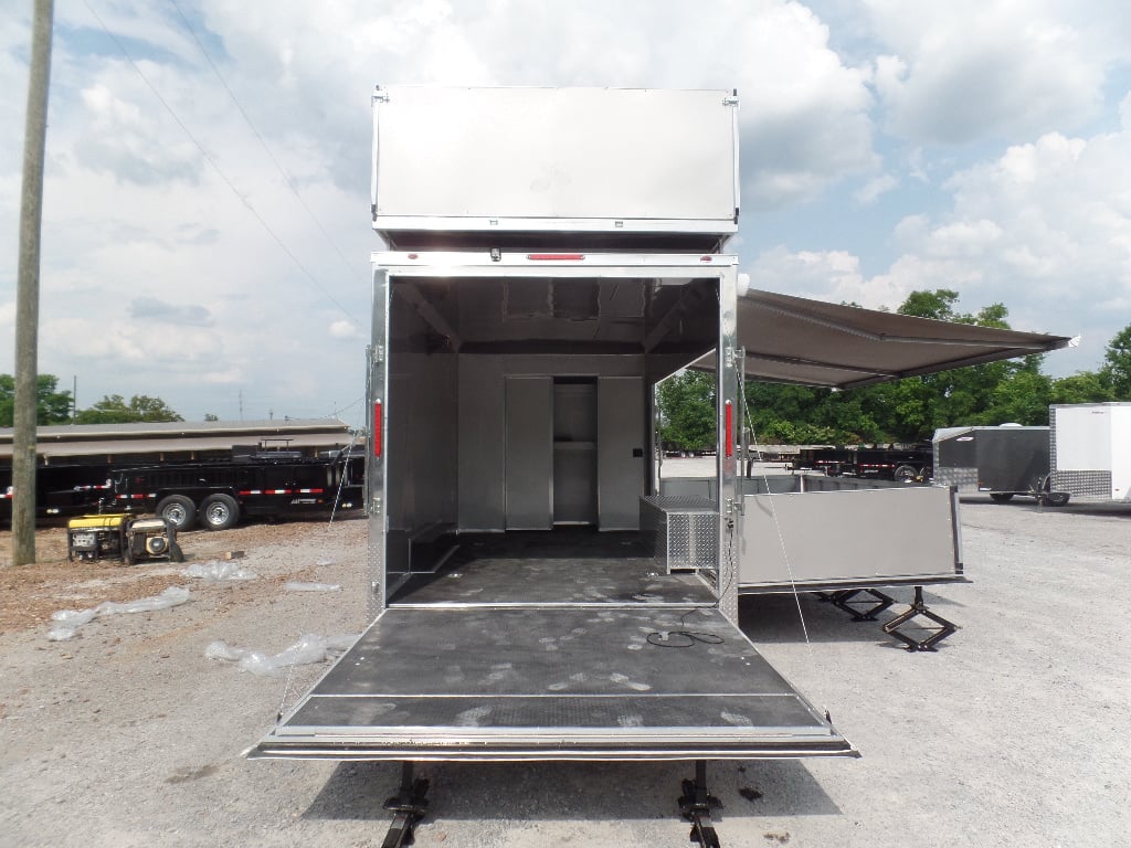 8.5' x 19' Arizona Beige Custom Concession Stage Trailer