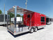 8.5' x 22' Concession Food Trailer Red With Appliances