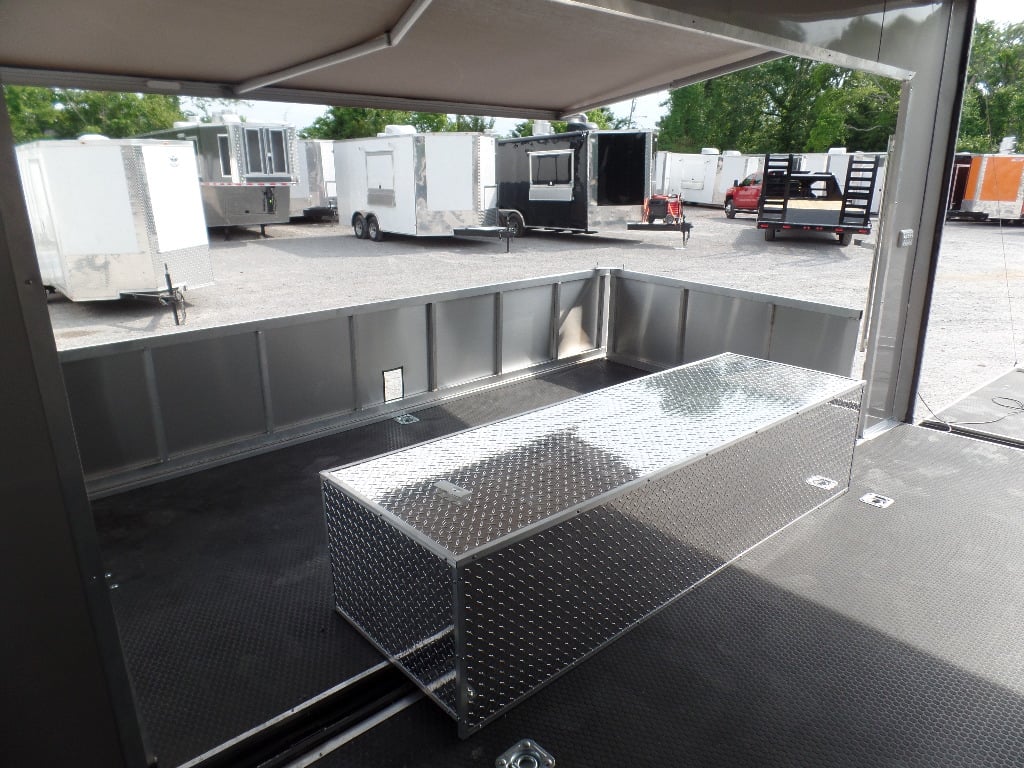 8.5' x 19' Arizona Beige Custom Concession Stage Trailer