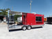 8.5' x 22' Concession Food Trailer Red With Appliances