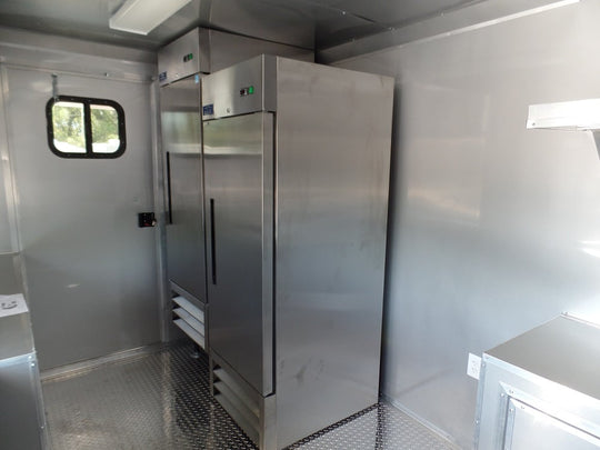 8.5' x 22' Concession Food Trailer Red With Appliances