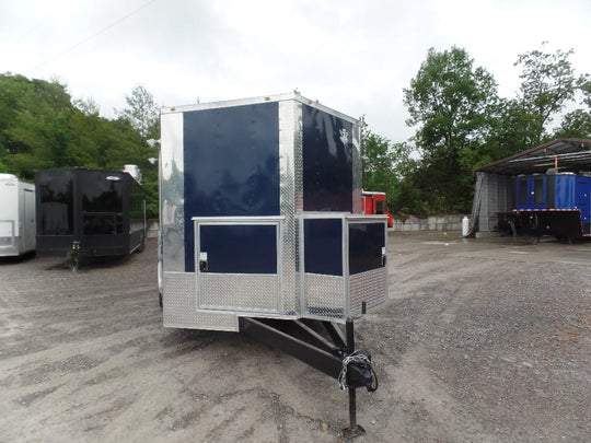 8.5' x 16' Indigo Blue Concession Food Trailer