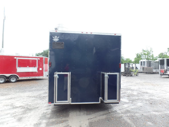 8.5' x 16' Indigo Blue Concession Food Trailer