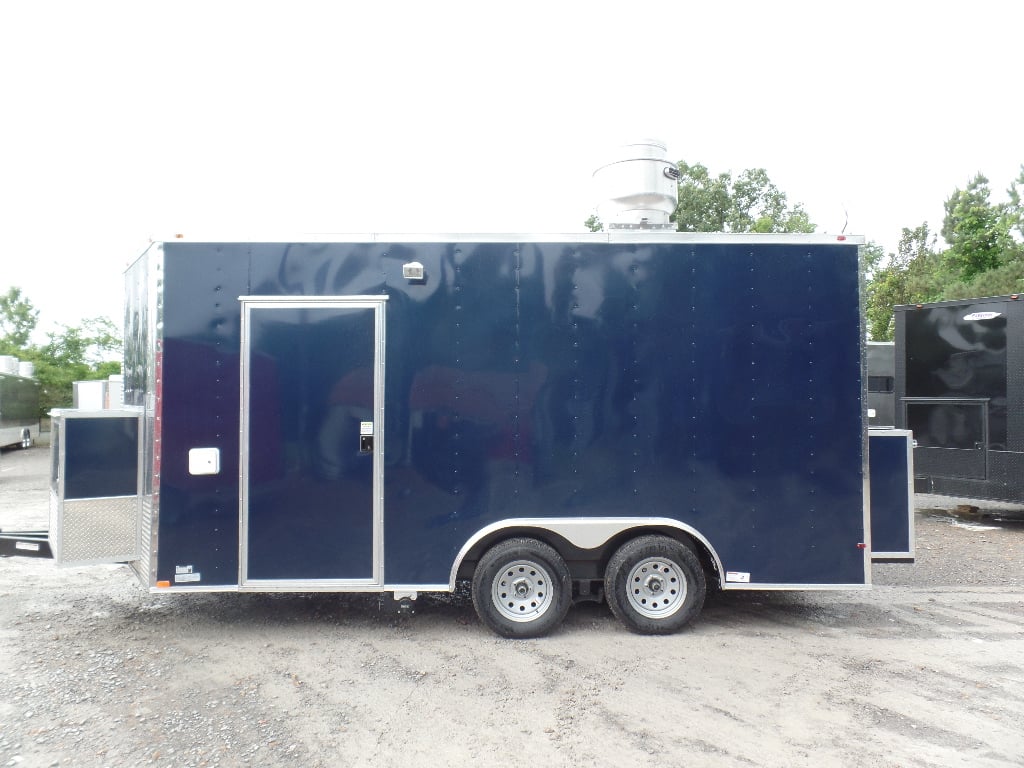 8.5' x 16' Indigo Blue Concession Food Trailer