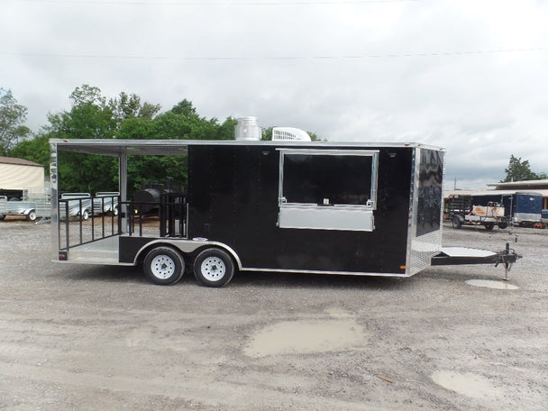 8.5' x 20' Porch Style Concession Food Event Trailer