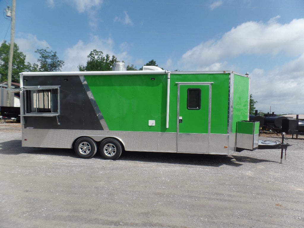 8.5' x 22' Electric Green Concession Food Trailer