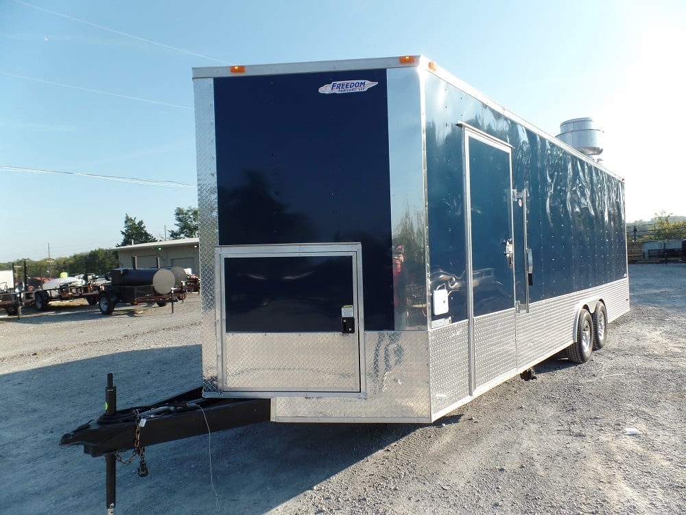 8.5' x 24' Concession Food Trailer Indigo Blue Event Catering