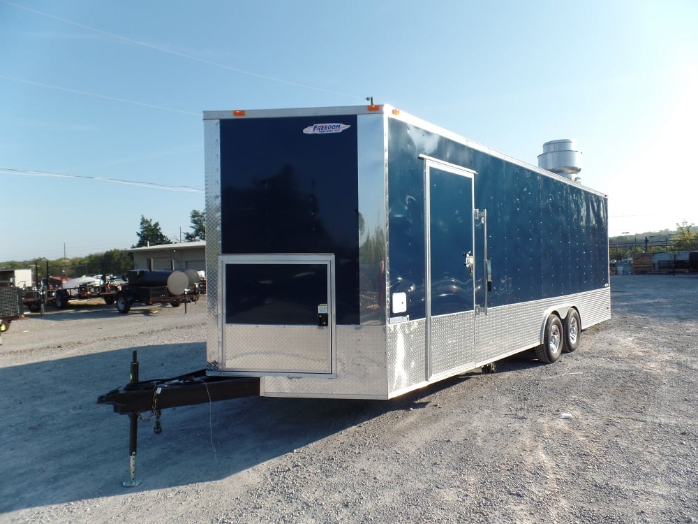 8.5' x 24' Concession Food Trailer Indigo Blue Event Catering