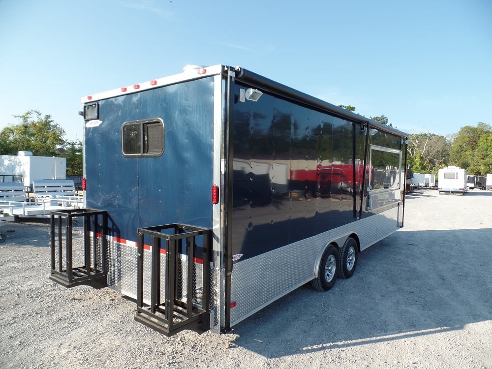 8.5' x 24' Concession Food Trailer Indigo Blue Event Catering