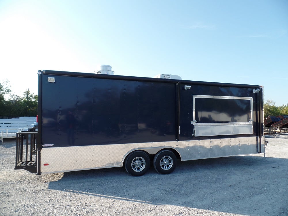 8.5' x 24' Concession Food Trailer Indigo Blue Event Catering