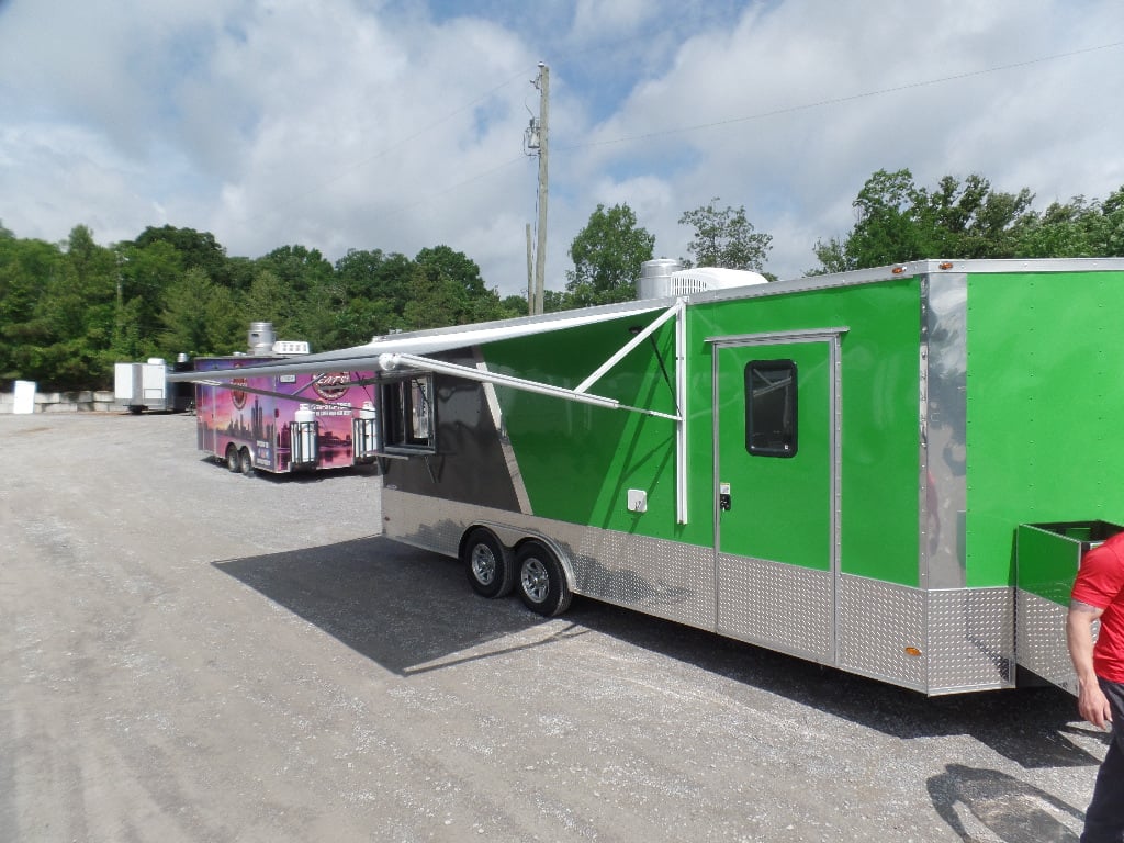 8.5' x 22' Electric Green Concession Food Trailer