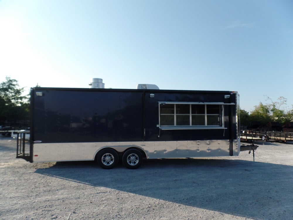 8.5' x 24' Concession Food Trailer Indigo Blue Event Catering