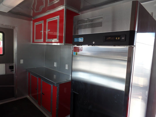 8.5' x 26' Concession Food Trailer Red Event Catering