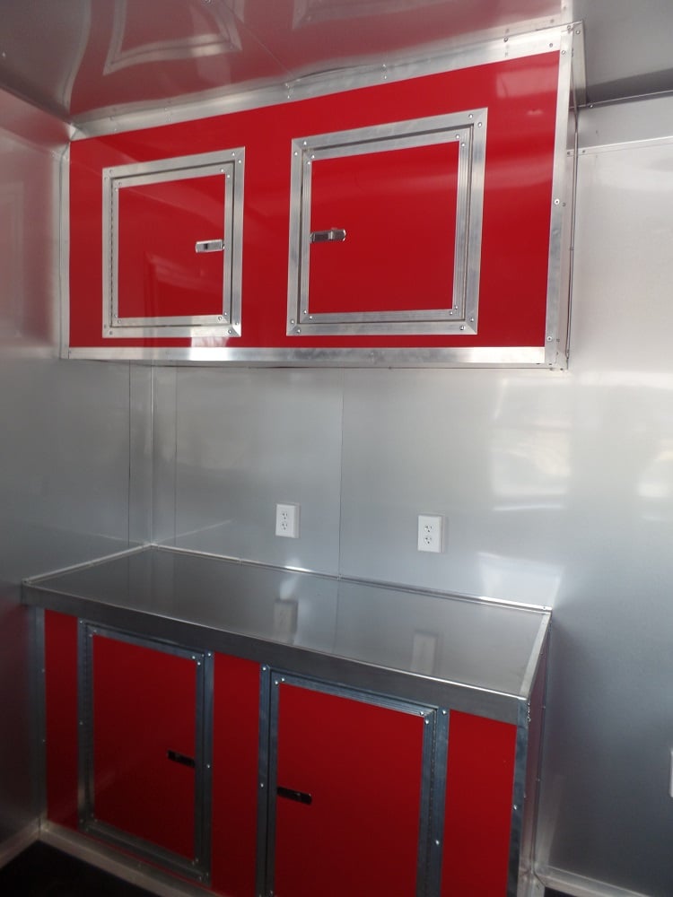 8.5' x 26' Concession Food Trailer Red Event Catering