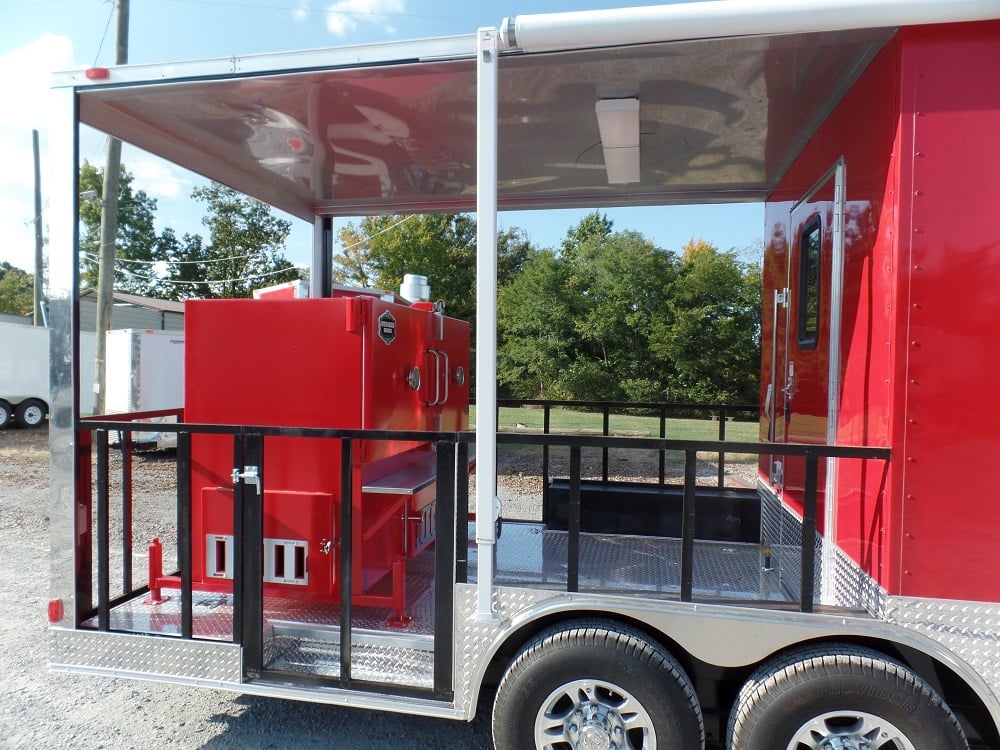 8.5' x 26' Concession Food Trailer Red Event Catering