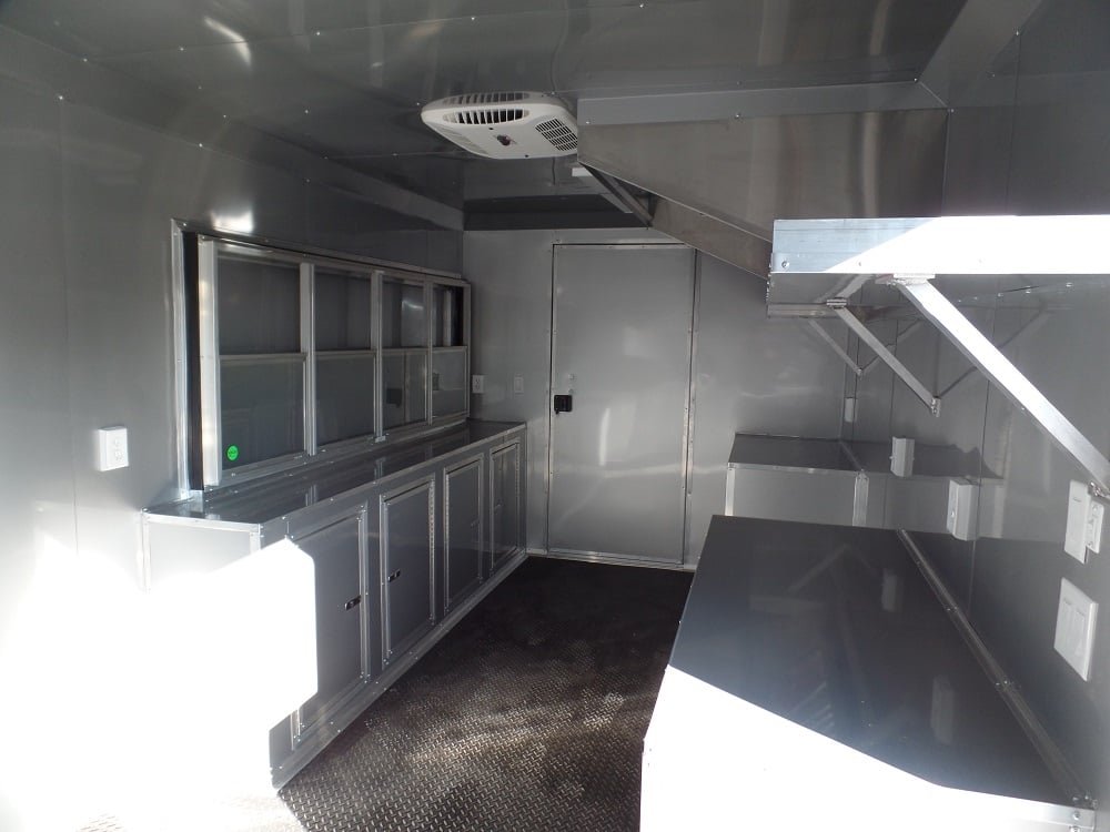 8.5' x 30' Concession Food Trailer Charcoal Grey Event Catering