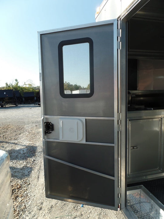 8.5' x 30' Concession Food Trailer Charcoal Grey Event Catering