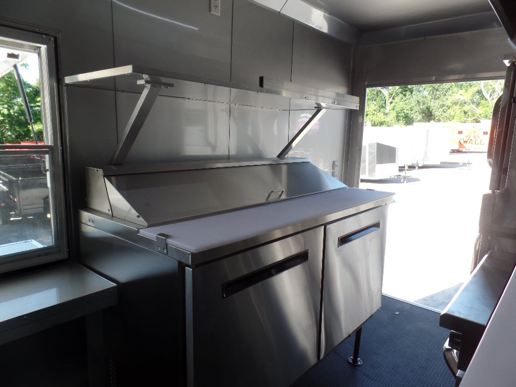 8.5' x 36' Gooseneck Charcoal Grey Concession Food Trailer With Appliances