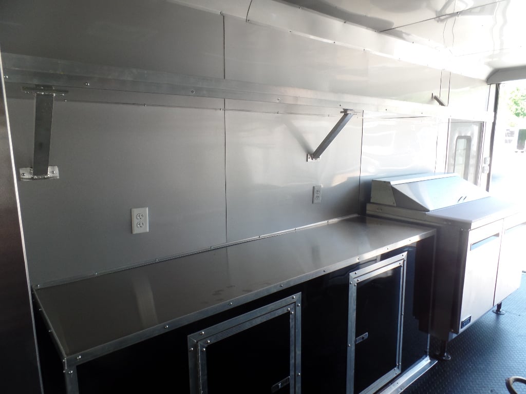 8.5' x 28' Food Concession Black Trailer With Appliances