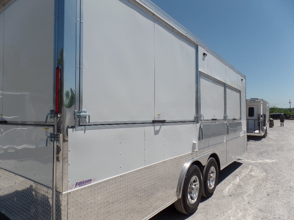 8.5' x 22' White Concession Food Trailer