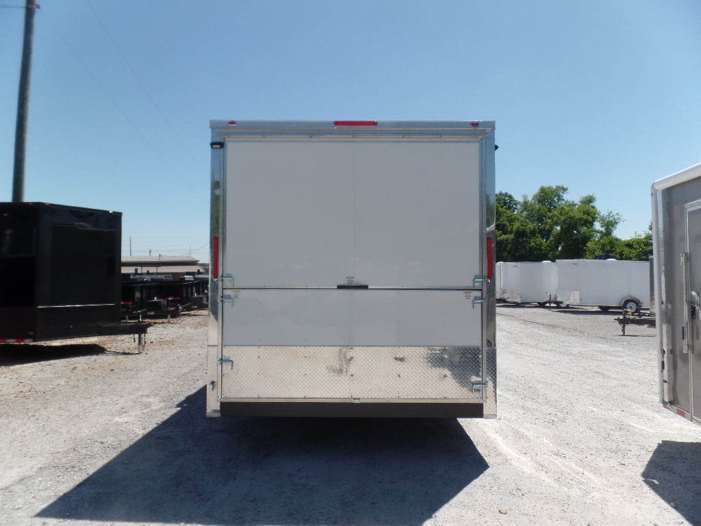 8.5' x 22' White Concession Food Trailer