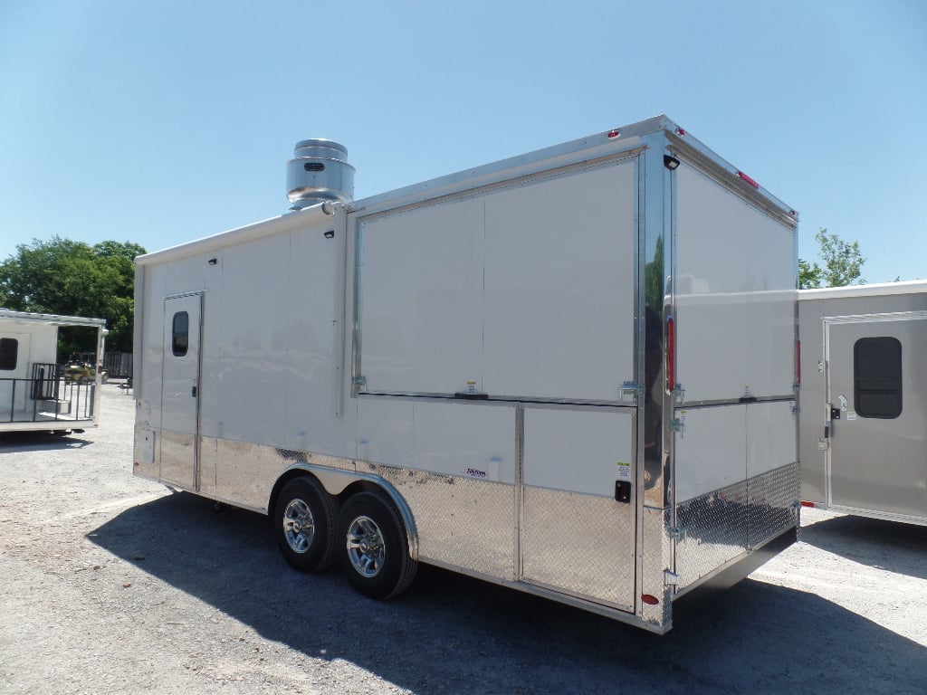 8.5' x 22' White Concession Food Trailer