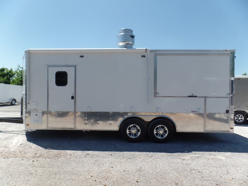 8.5' x 22' White Concession Food Trailer