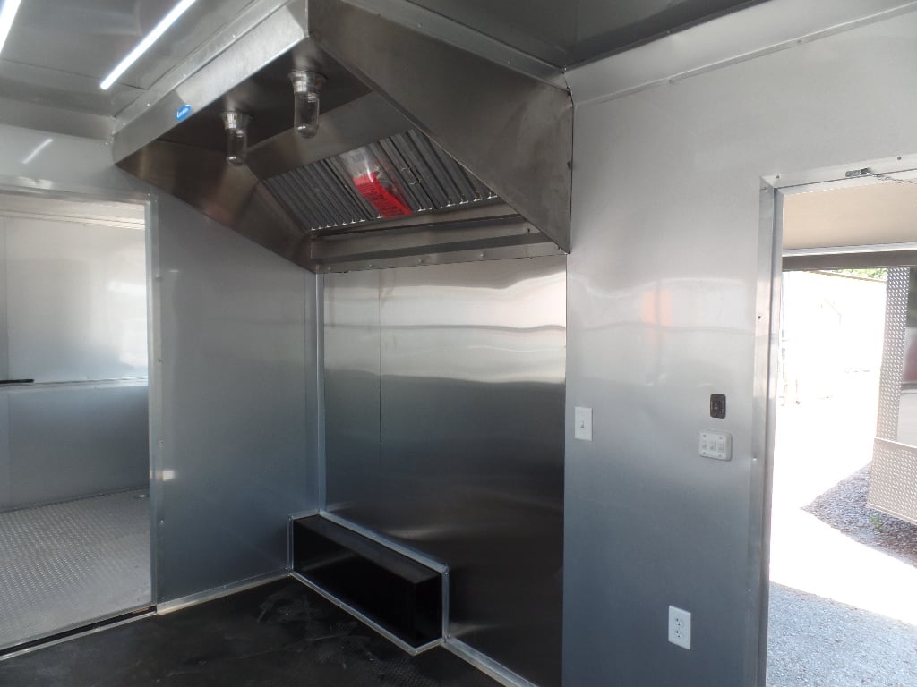 8.5' x 22' White Concession Food Trailer