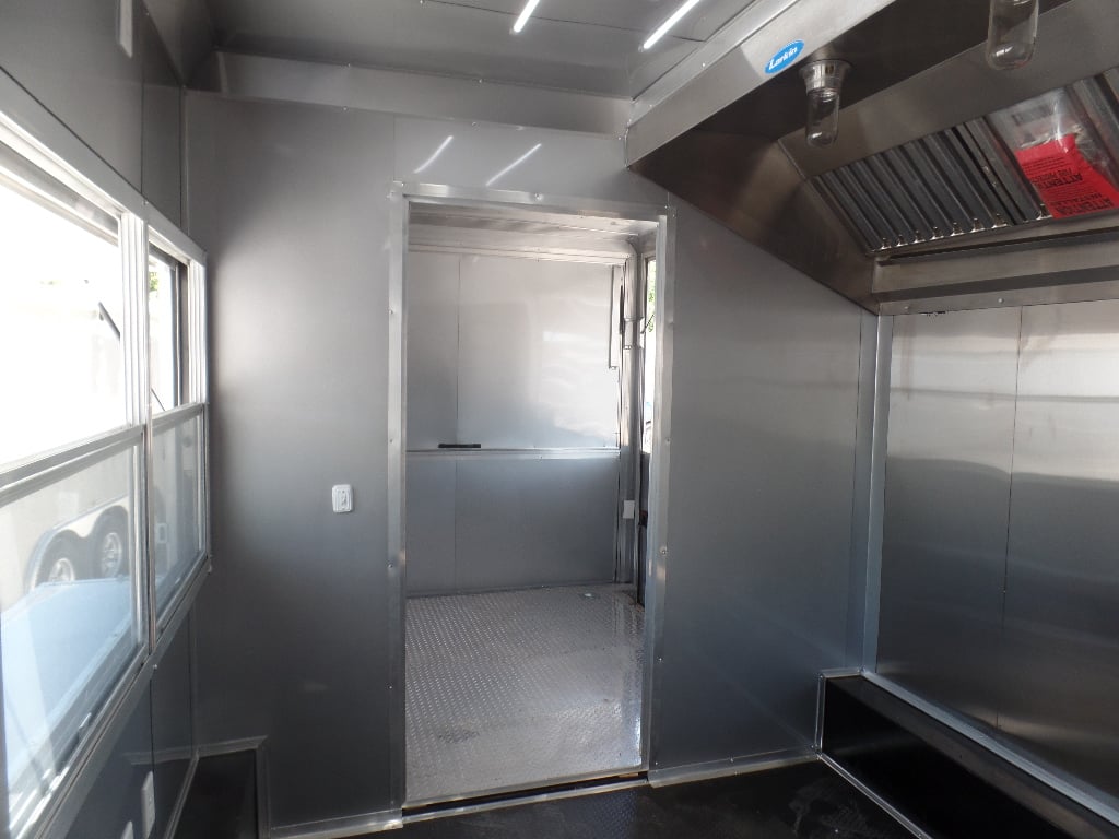 8.5' x 22' White Concession Food Trailer