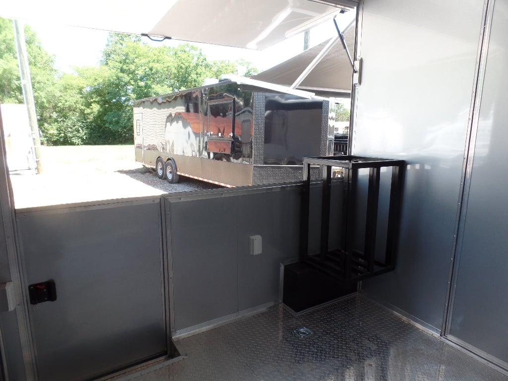 8.5' x 22' White Concession Food Trailer