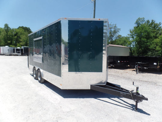 8.5' x 16' Emerald Green Food Event Concession Trailer