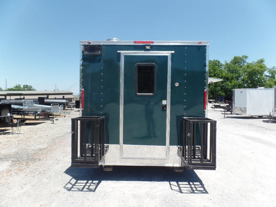 8.5' x 16' Emerald Green Food Event Concession Trailer