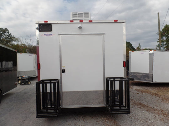 8.5' x 26' Concession Food Trailer White Event Catering