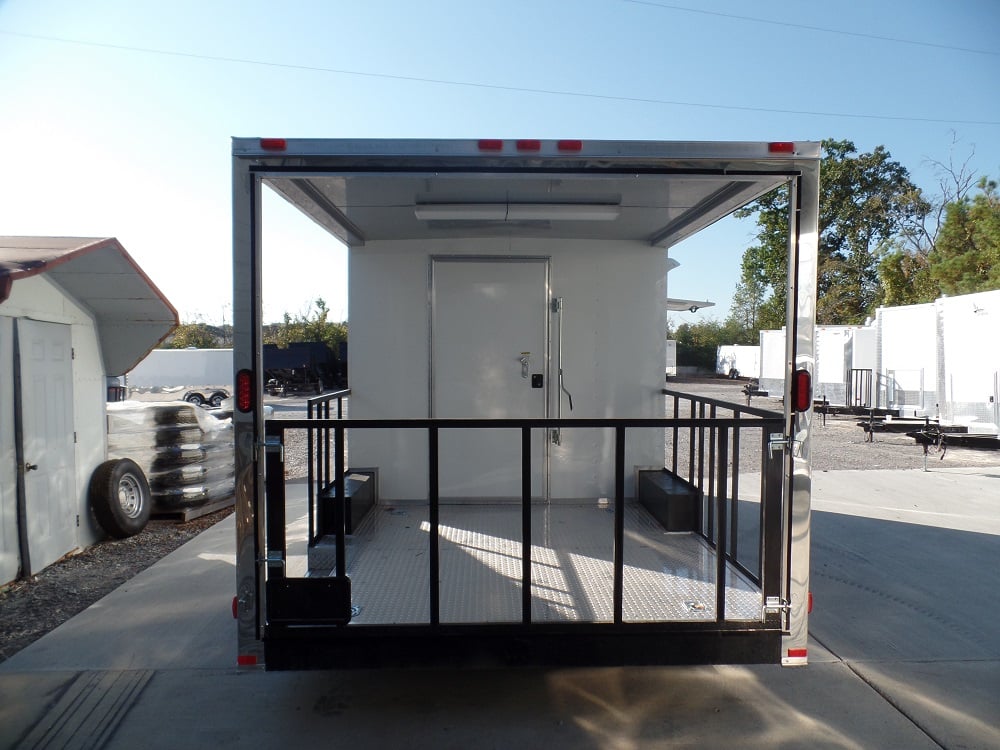 8.5' x 20' Concession Food Trailer White Event Catering