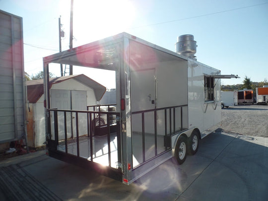 8.5' x 20' Concession Food Trailer White Event Catering