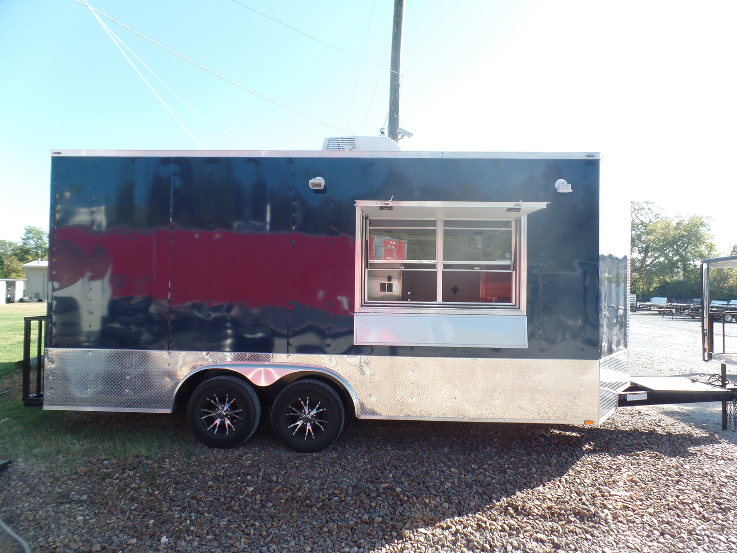 8.5' x 18' Concession Trailer Indigo Blue Food Event Catering