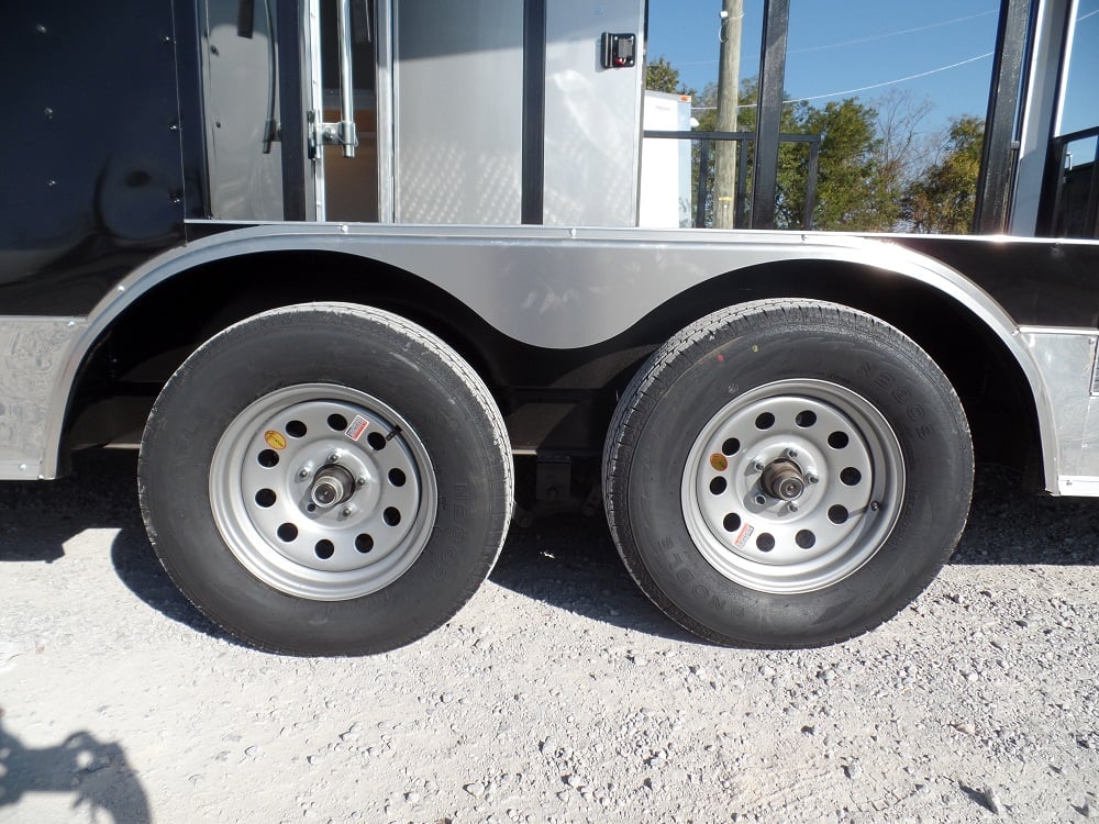 8.5' x 20' Concession Food Trailer Black Event Catering