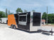 8.5' x 20' Black And Orange Food Catering Concession Trailer