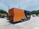 8.5' x 20' Black And Orange Food Catering Concession Trailer