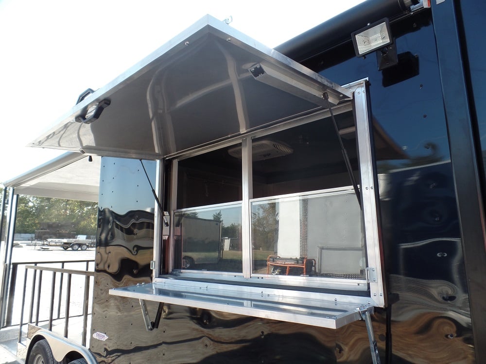 8.5' x 20' Concession Food Trailer Black Event Catering