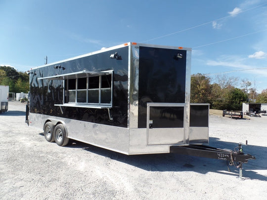 8.5' X 20' Concession Trailer Black Food Event Catering