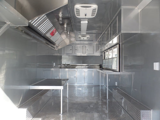 8.5' X 20' Concession Trailer Black Food Event Catering